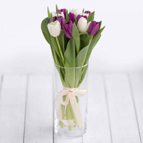 Букет тюльпанов микс 15 штук