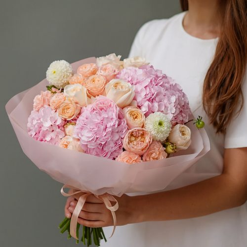 Букет «Персиковая акварель»